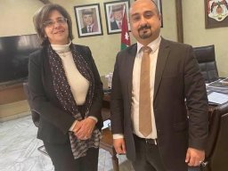 Accompanied by Yasser Ghosheh, Minister of Public Sector Development